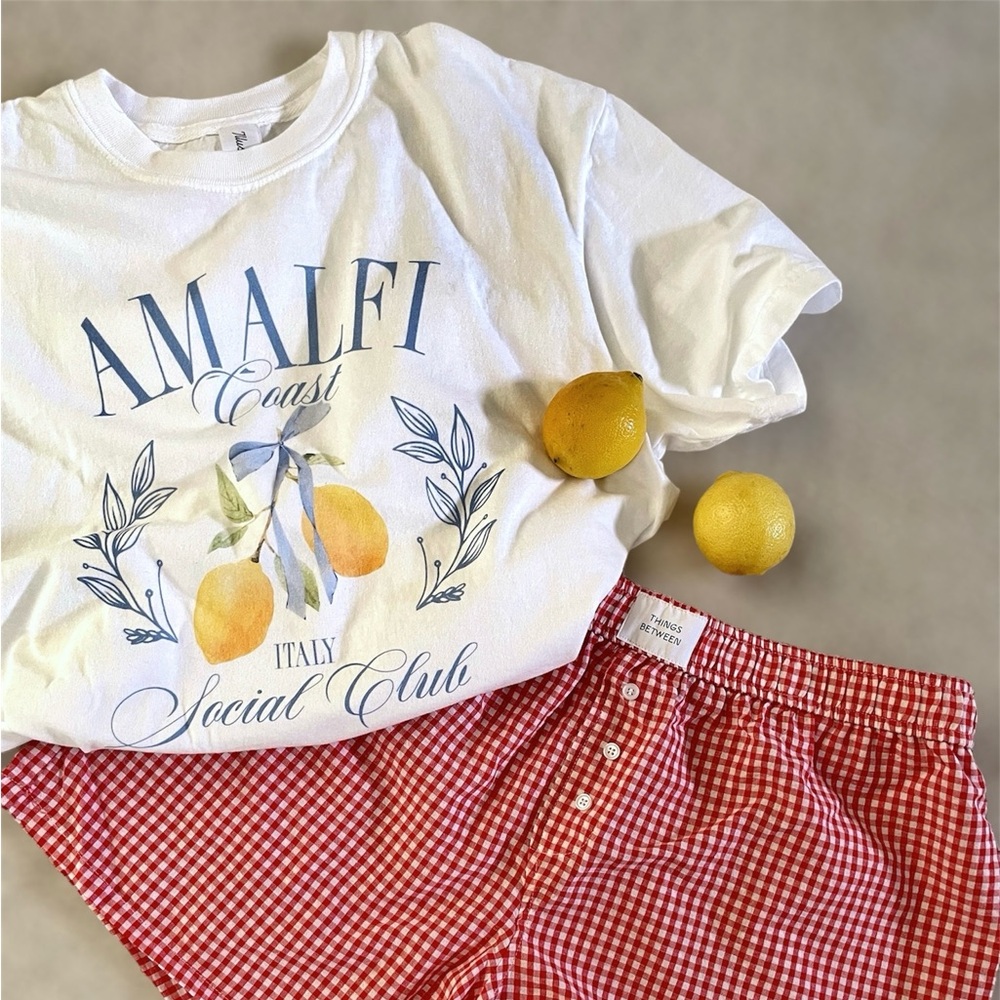 LAST ONE - Amalfi Coast Social Club Oversized Graphic Tee